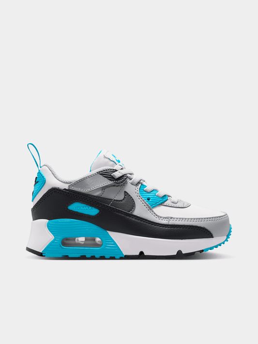 Nike Kids Air Max 90 Platinum/Grey/Blue Sneaker Nike